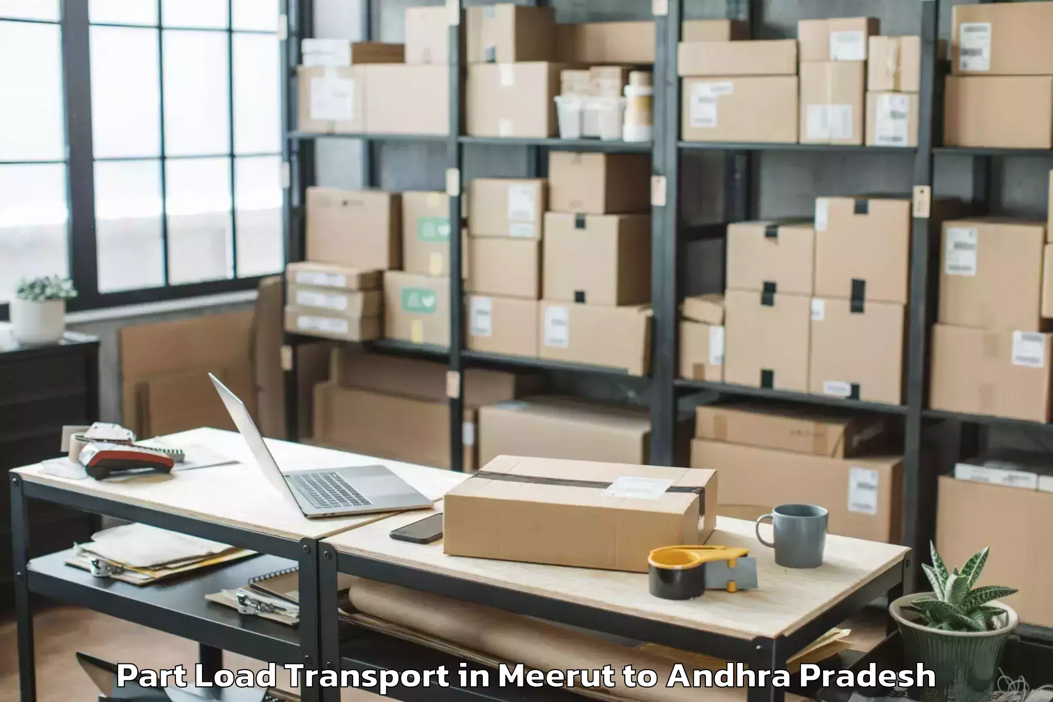 Book Your Meerut to Bantumilli Part Load Transport Today